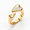 Cupid Heart Shell Ring