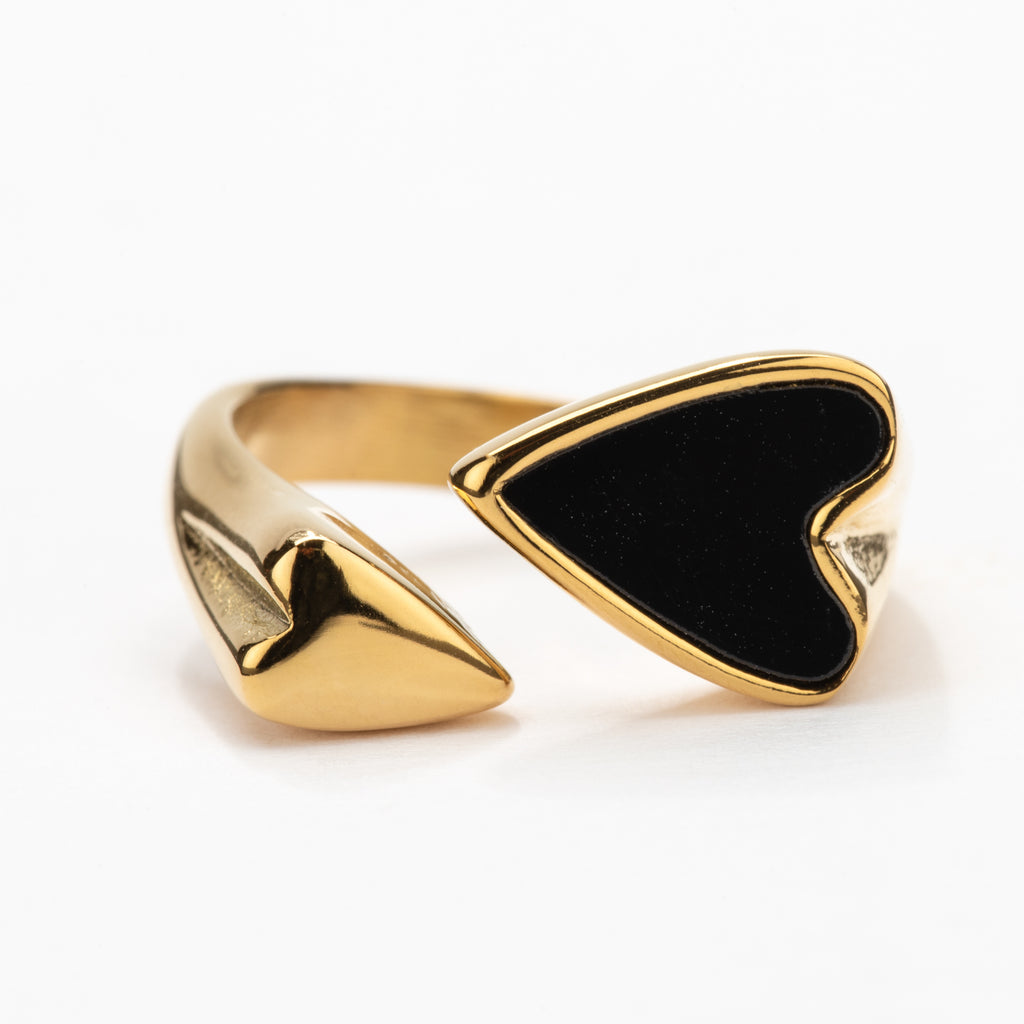 Cupid Heart Shell Ring