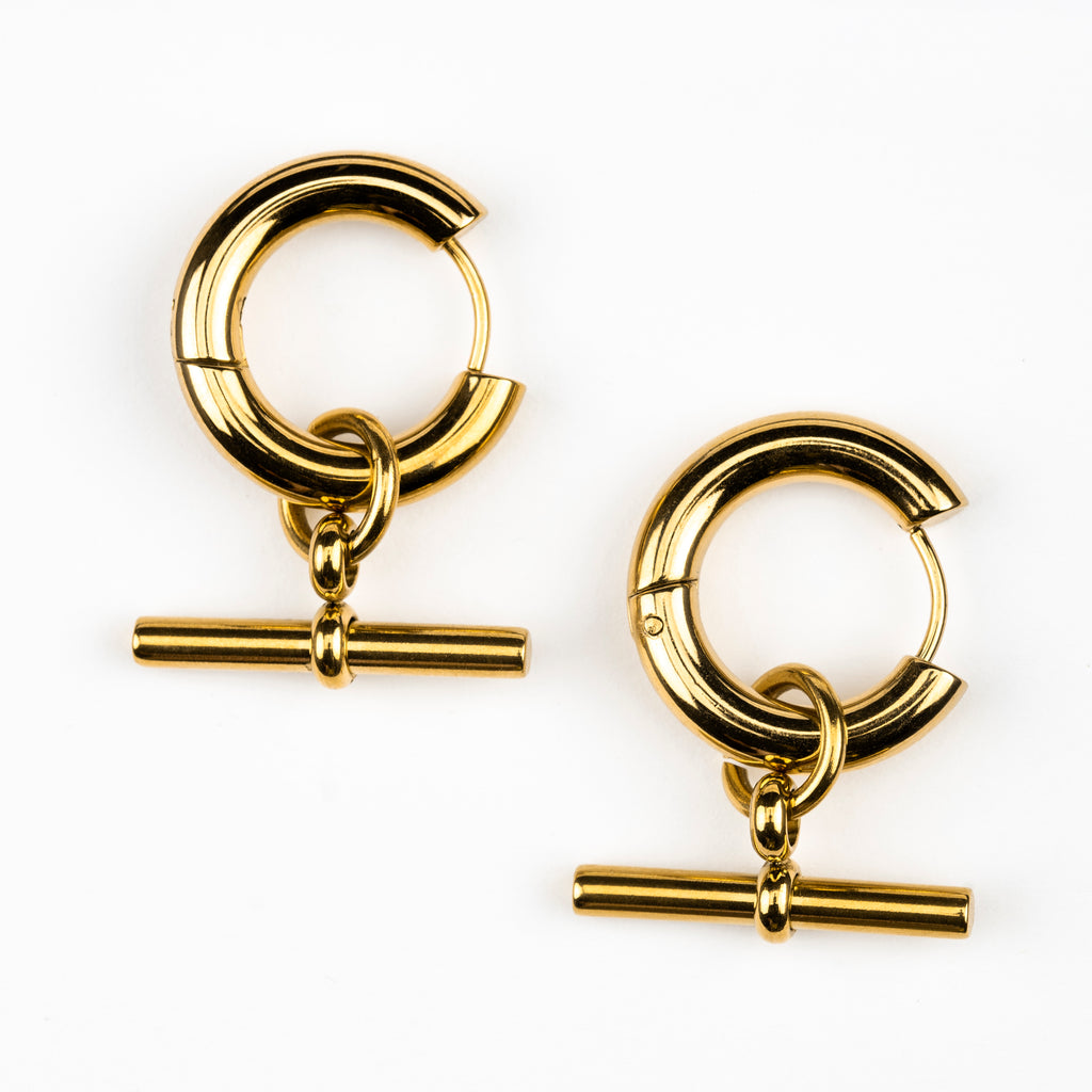 Becky T-Bar Huggie Earrings