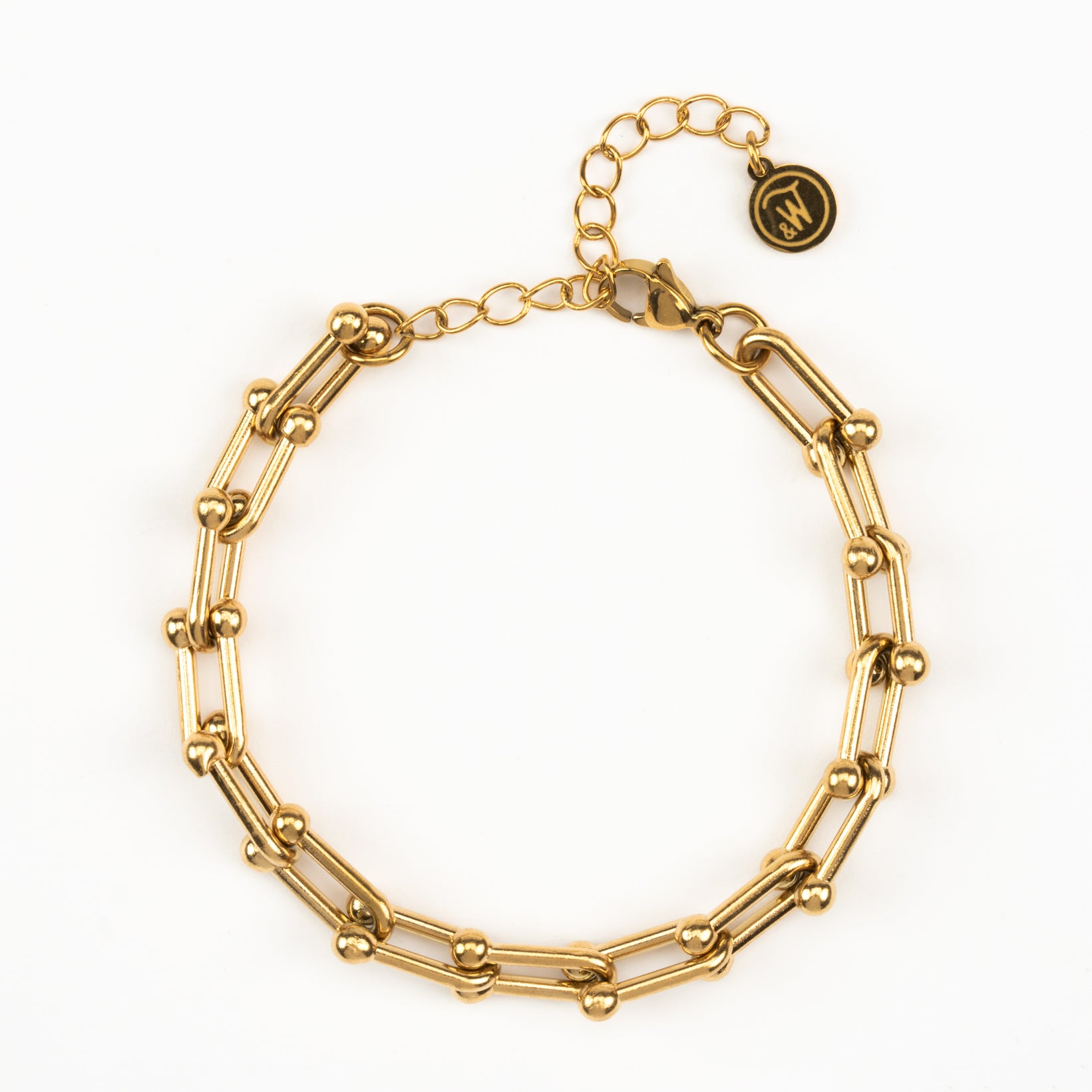 K18 U-Link Chain Bracelet ( @ジッポ ) Kerri U Link Chain Bracelet – Olive&Wallis