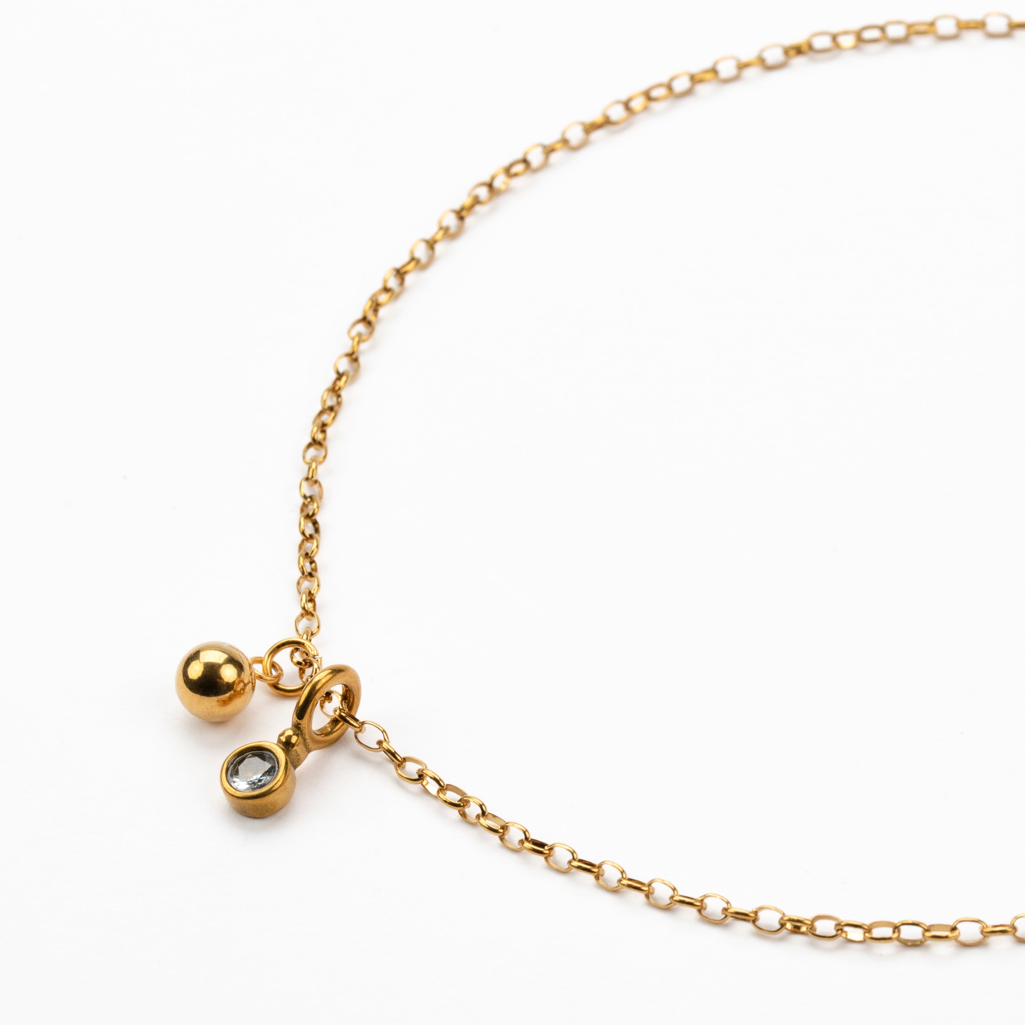 Bea Birthstone and Globe Necklace