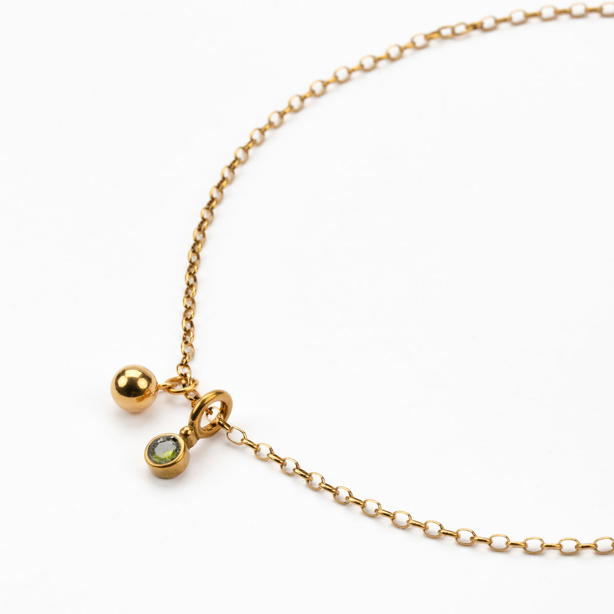 Bea Birthstone and Globe Necklace