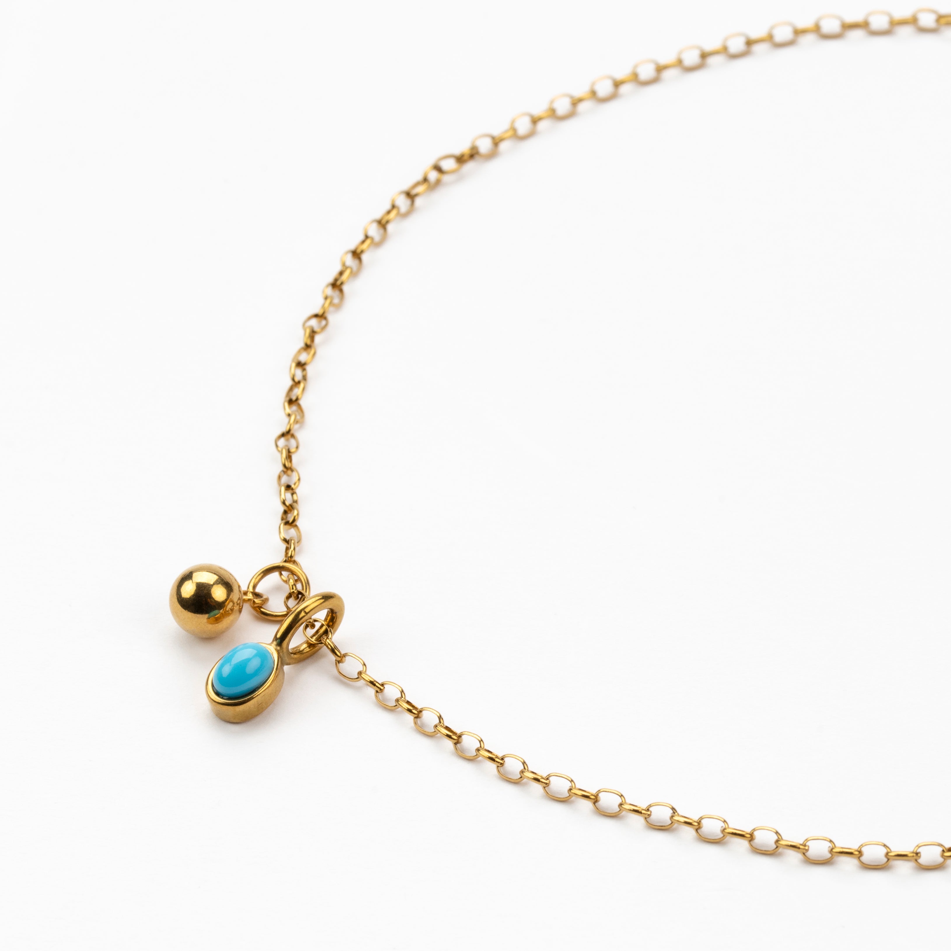 Bea Birthstone and Globe Necklace