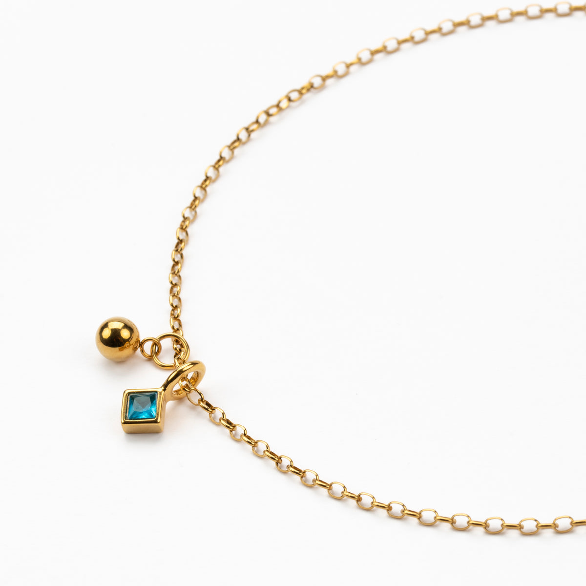 Bea Birthstone and Globe Necklace