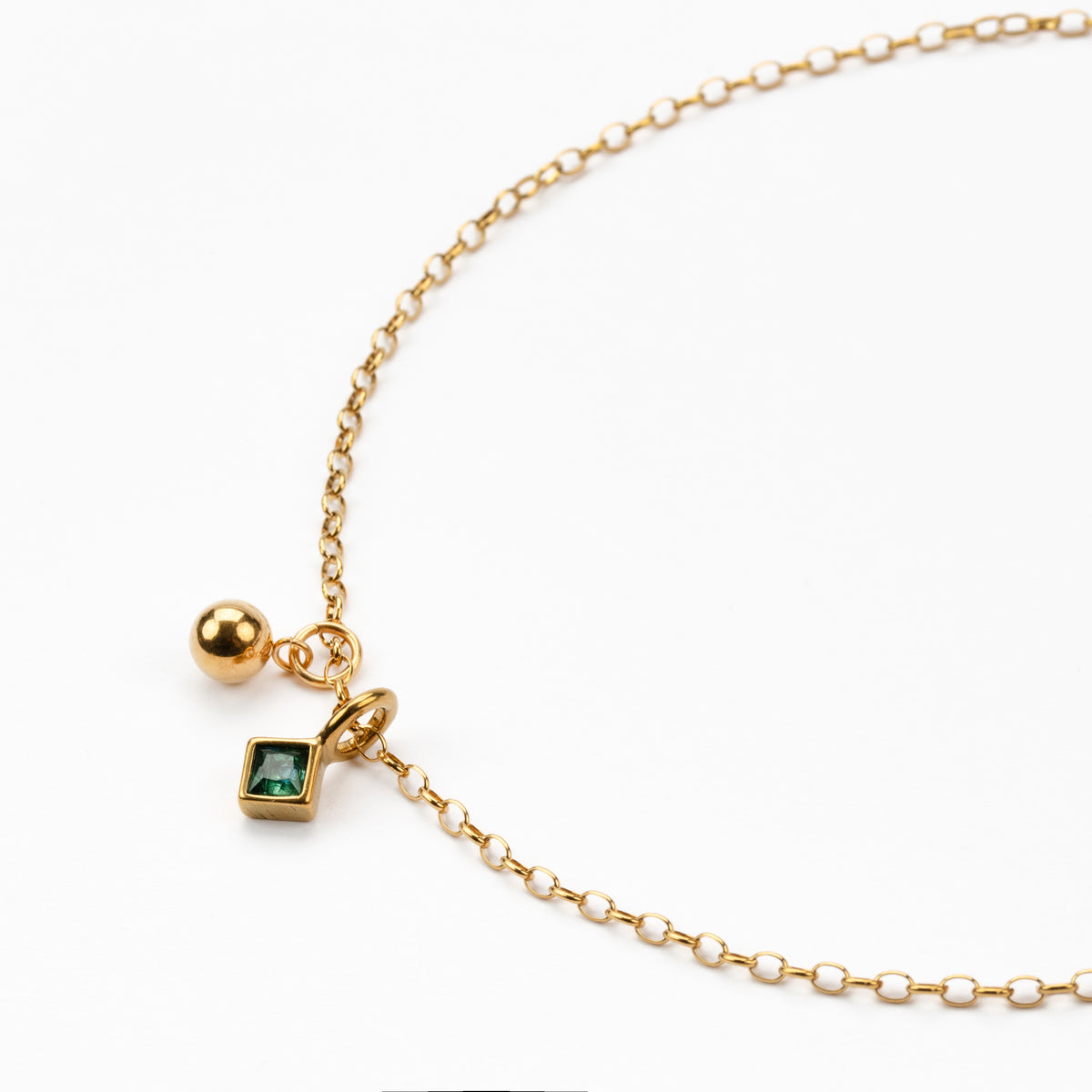 Bea Birthstone and Globe Necklace