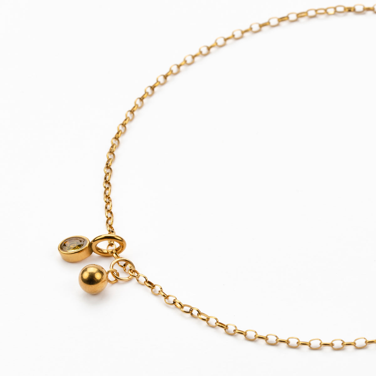 Bea Birthstone and Globe Necklace