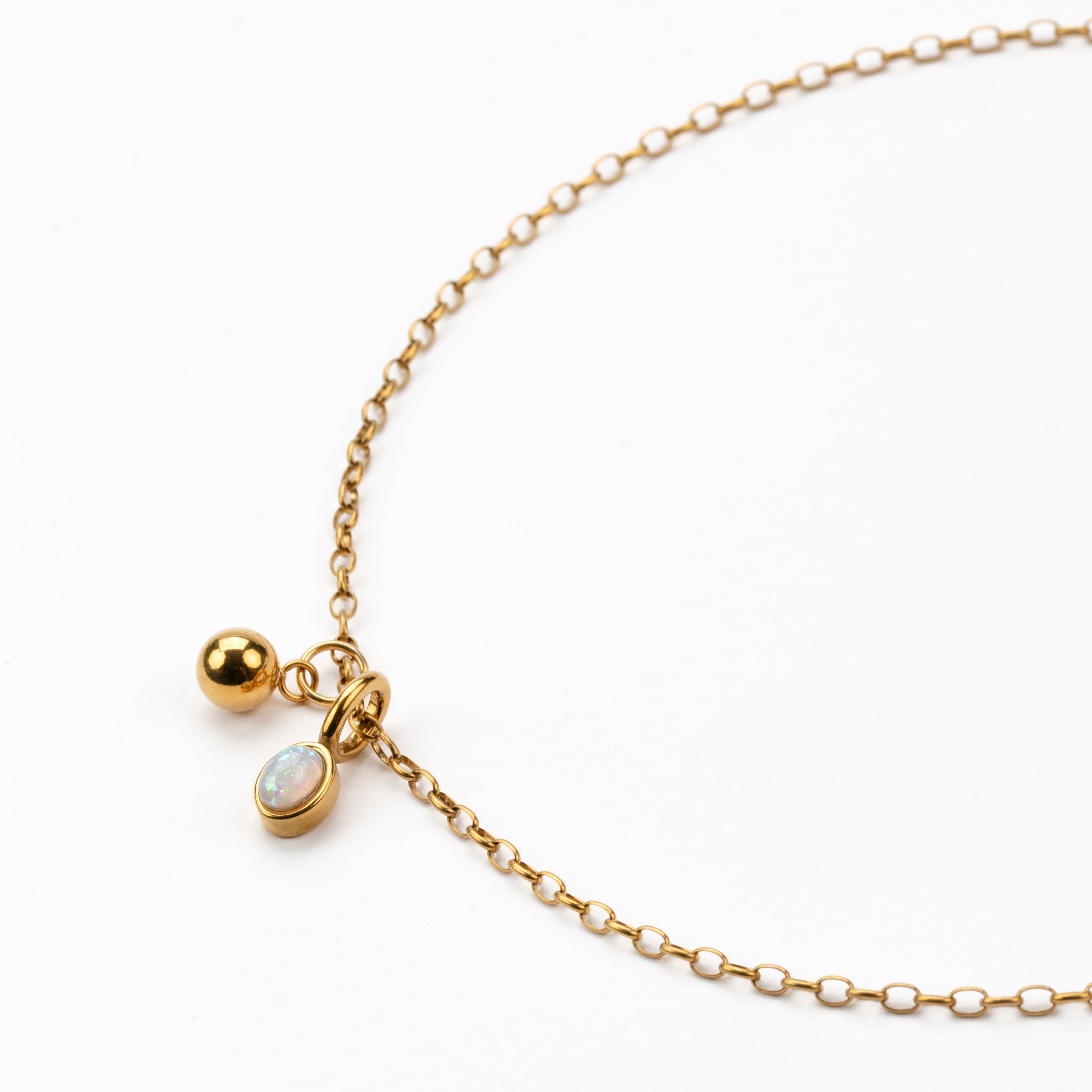 Bea Birthstone and Globe Necklace