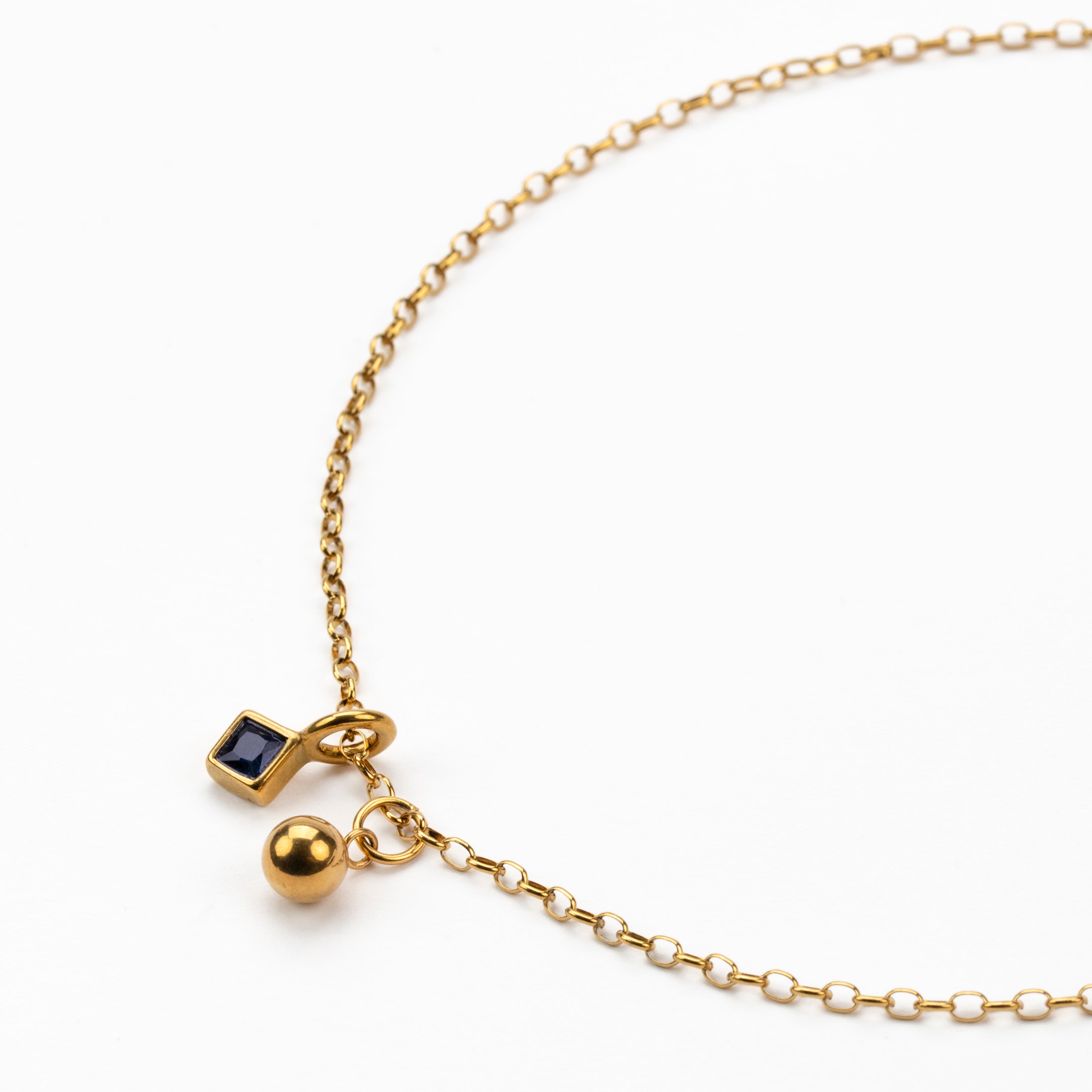 Bea Birthstone and Globe Necklace