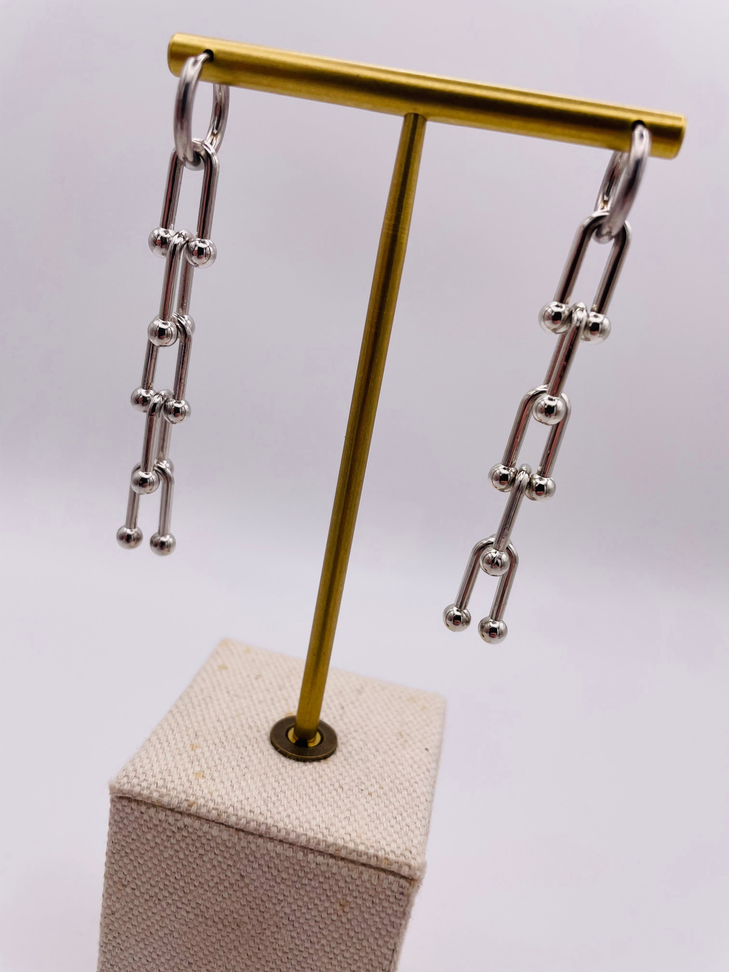 Kerri U Link Chain Drop Earrings