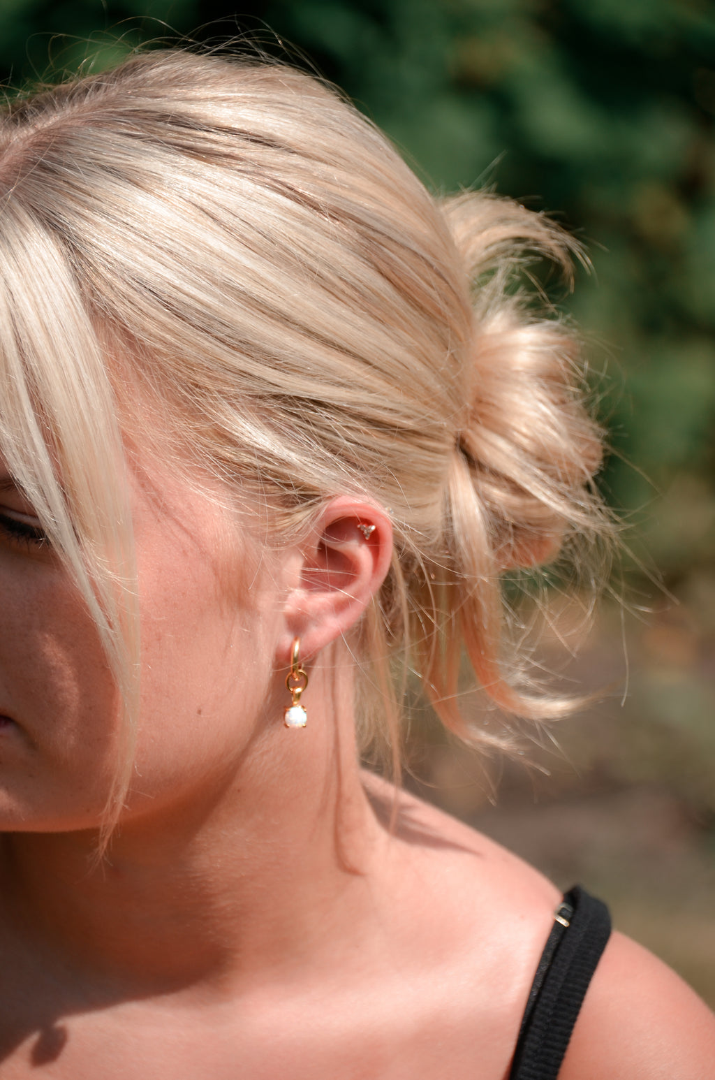 Richie Opal Huggie Earrings