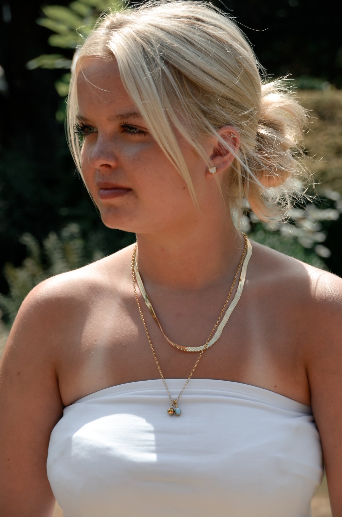 Bea Birthstone and Globe Necklace