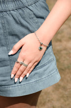 Kate Vintage Heart Charm Bracelet