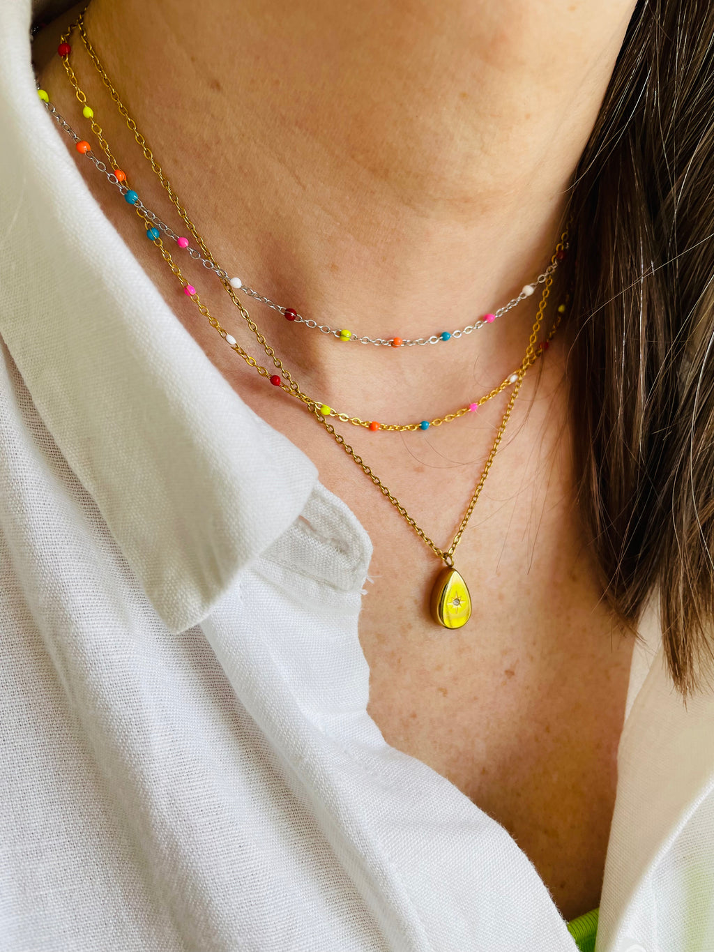 Tutti Frutti Barbs Rainbow Necklace