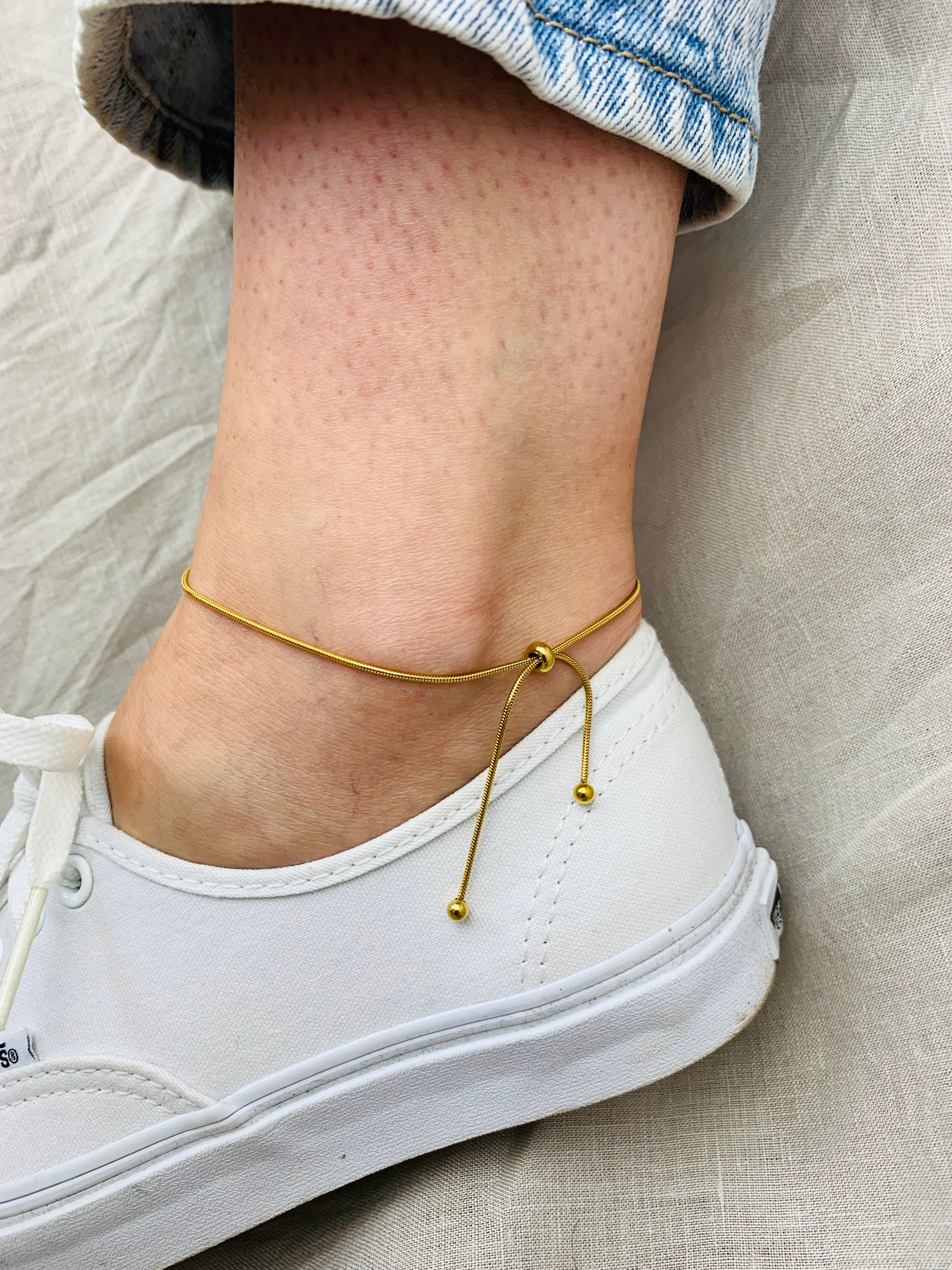 Baby Cuban Link Anklet - Gold | ONI Fine Jewelry | Wolf & Badger