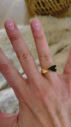 Cupid Heart Shell Ring