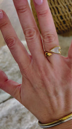 Cupid Heart Shell Ring